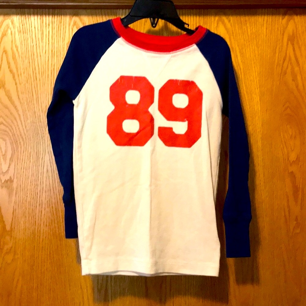 Gap Kids boy’s size 6 pajama baseball tee sleep shirt soft cotton EUC